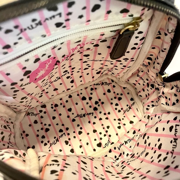 Betsey Johnson Pink Black White mini backpack bag - Picture 6 of 12